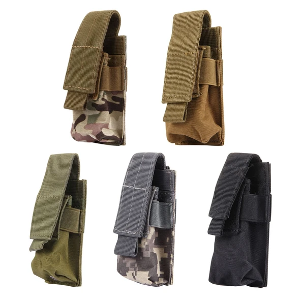 M5 Çok Fonksiyonlu Outdoor Spor Mini Taşınabilir El Feneri Koruyucu Kılıf Çanta Koyu Mavi 15x4.7x2 cm - 8