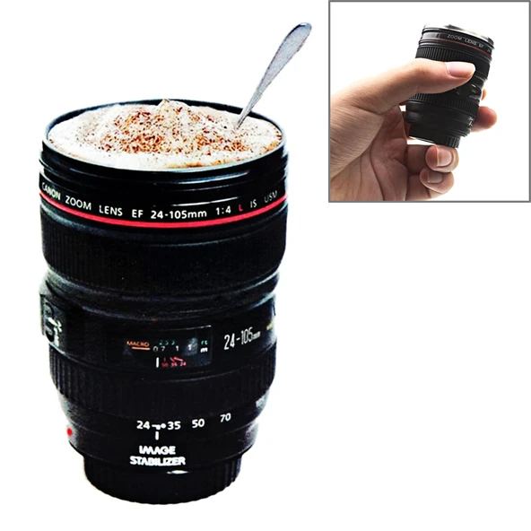 Mini Zoom EF 24-105mm Model Lens Tasarımlı Termos Kupa