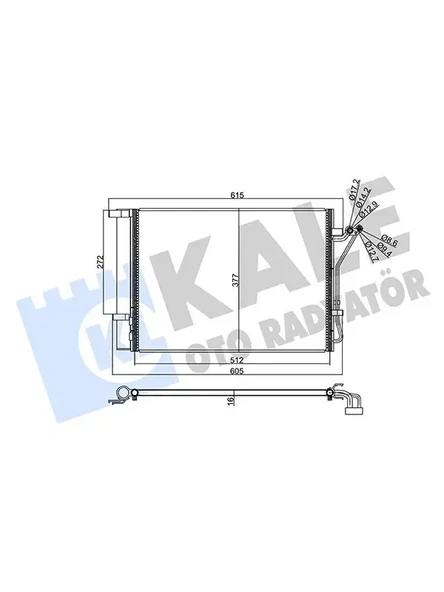 KLIMA RADYATORU KOMPLE HYUNDAI I20 1.2 1.4 2008 (359×328×16)