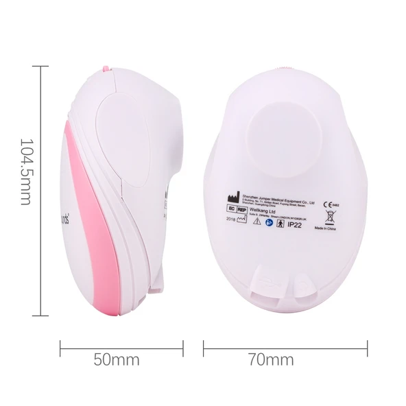 JPD-100S Mini Ev Tipi Fetal Doppler Hamile Doppler Monitörü Pembe - 6