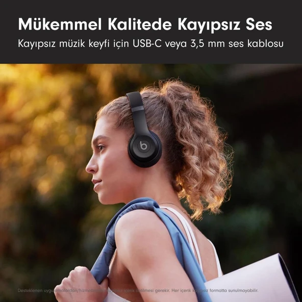 Beats Solo 4 Mat Siyah Kulak Üstü Bluetooth Kulaklık Teşhir - 6