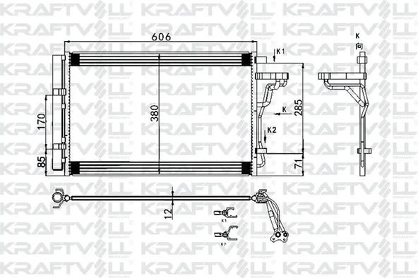 KLIMA RADYATORU (KONDANSER) KOMPLE KIA SOUL 2014-