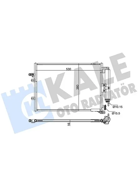 KLIMA RADYATORU CLIO 3 MODUS 1.2 / 1.4 / 1.6 / 2.0 05 (510×377×16)