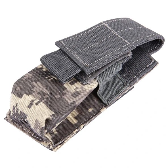 M5 Çok Fonksiyonlu Outdoor Spor Mini Taşınabilir El Feneri Koruyucu Kılıf Çanta Koyu Mavi 15x4.7x2 cm - 3