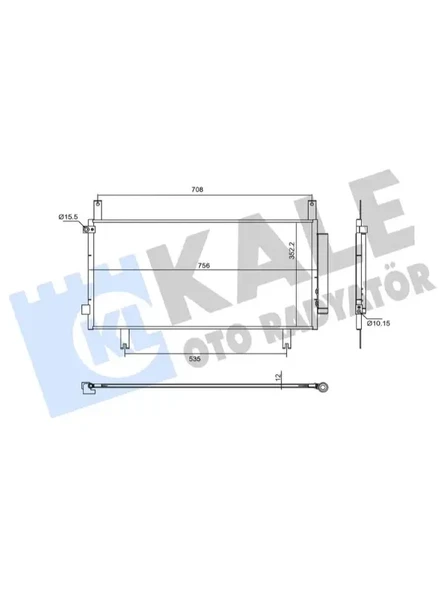 KLIMA RADYATORU (KURUTUCULU) HONDA CR-V 1.5 VTEC 18 756X352X12