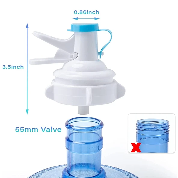 55mm Taç Kapaklı Su Şişesi için PP Musluk Dağıtıcı Valfi Toz Korumalı - 2