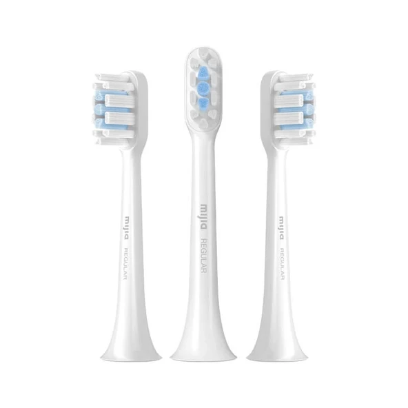 Orijinal Xiaomi Mijia 3lü Beyaz Standart Tip Sonic Elektrikli Diş Fırçası Yedek Fırça Başlığı T301 T302