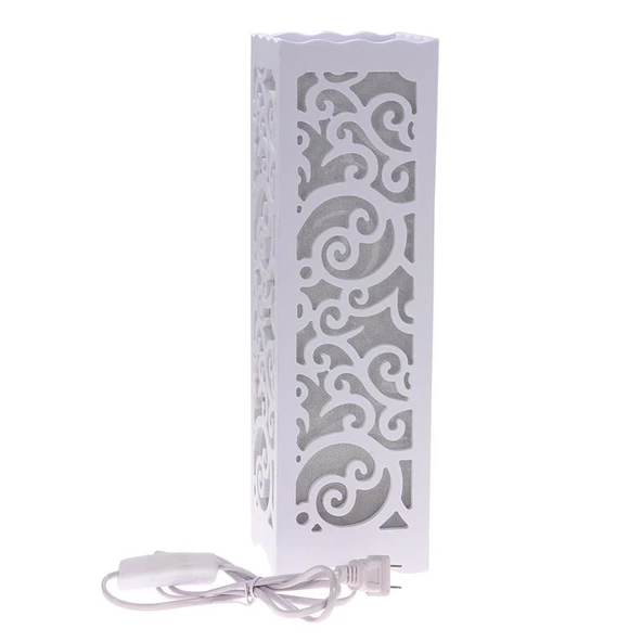 Modern Oyma Desenli Enerji Tasarruflu LED Gece Lambası Beyaz - 2