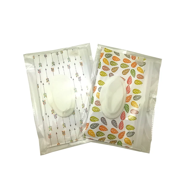 Taşınabilir Yaprak Desenli EVA Islak Mendil Çantası 22.3x13.5+2.5 cm - 7