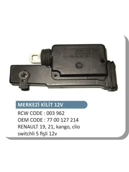 KAPI KILIT MOTORU SOL R19 R21 CLIO KANGOO (5 FIS)