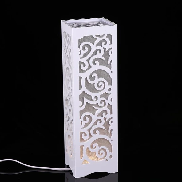 Modern Oyma Desenli Enerji Tasarruflu LED Gece Lambası Beyaz - 6