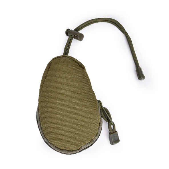Mini Outdoor Yürüyüş EDC Taşıma Çantası Anahtarlık ve Bozuk Para Cüzdanı Ordu Yeşili
