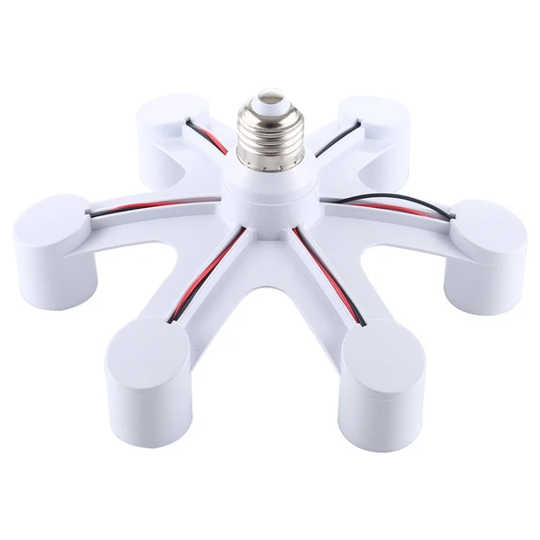 1den 6ya E27 Standart Lamba Tutucu Dönüştürücü LED Ampul Soket Adaptörü - 4