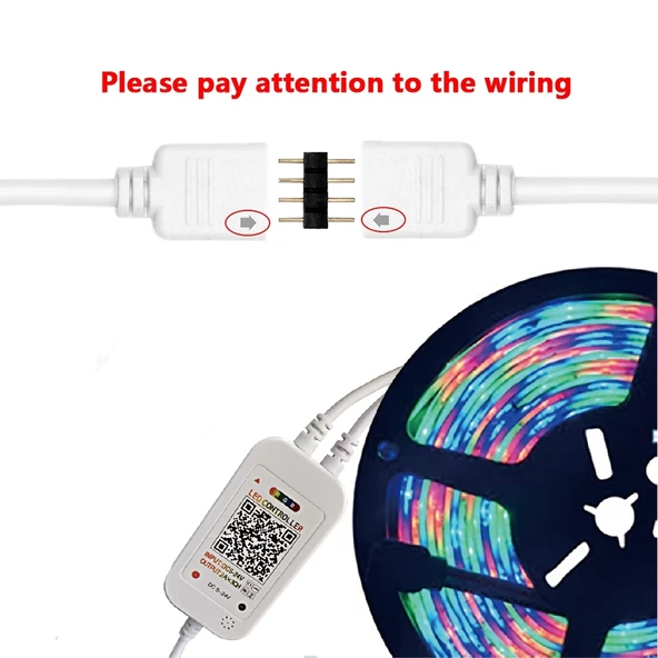 WiFi 24 Tuşlu RGB LED Şerit Işık Kontrol Cihazı Akıllı Ev Uyumlu - 5