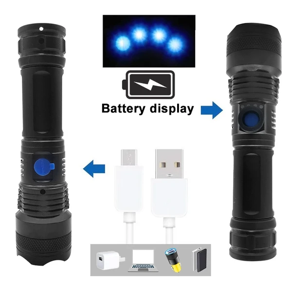 L 839 USB Şarjlı Mini Taşınabilir XPE Parlak LED El Feneri - 2
