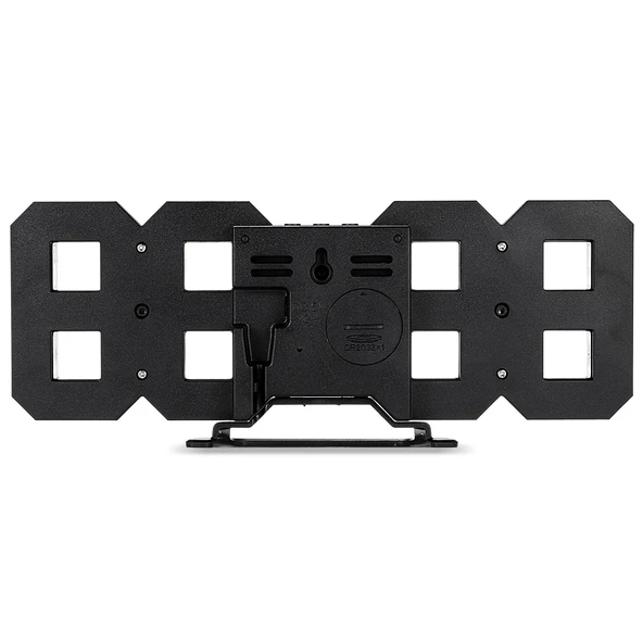 Çok Fonksiyonlu Büyük 3D LED Dijital Duvar Alarm Saati Yeşil - 3