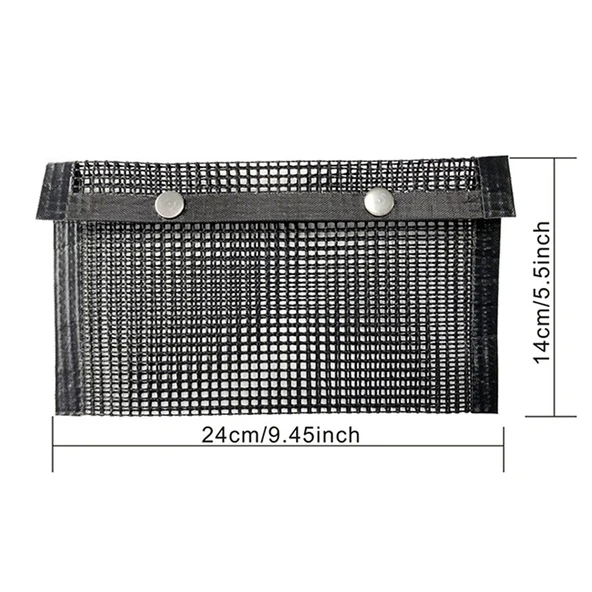 Barbeku Isıya Dayanıklı Yapışmaz Izgara Filesi Pişirme Çantası 24x14cm Siyah - 2