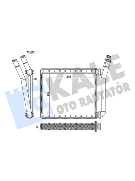 KALORIFER RADYATORU TOYOTA HILUX 06-15 ( 153X205X20 )