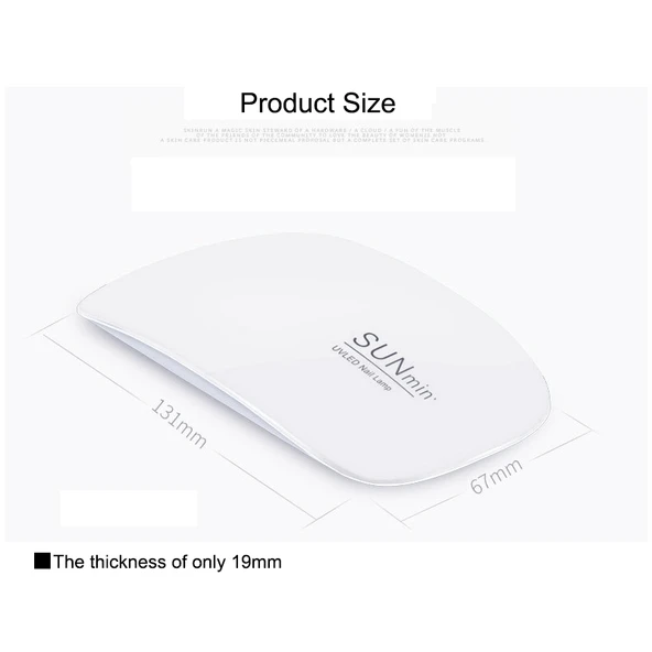 SUN Mini 2 6W UV LED USB Tırnak Kurutucu Jel Sertleştirici Lamba Beyaz - 8