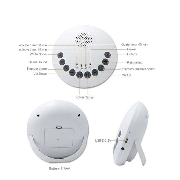 Beyaz Gürültü Uyku Yardımcısı Bebek Uyku ve Ağlama Rahatlatıcı Model MY-511S - 3