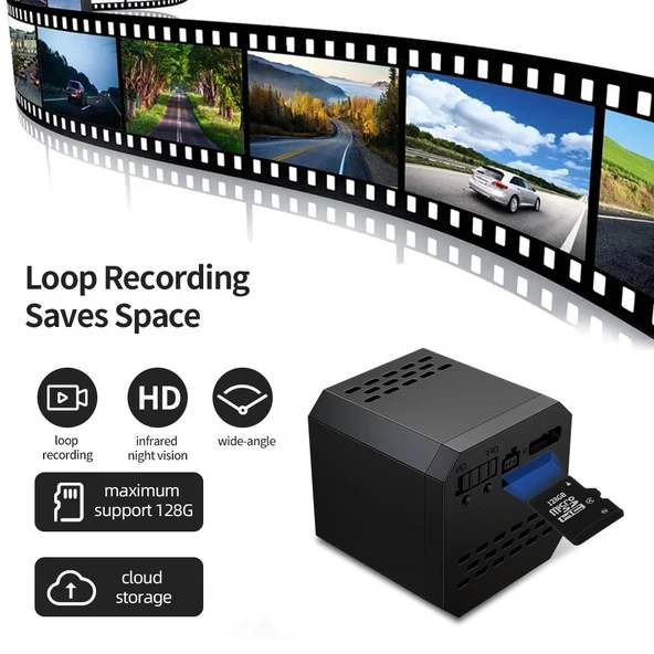F1 1080P WiFi Mini Kamera Siyah Gece Görüşlü - 9