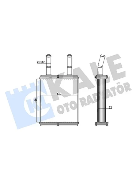 KALORIFER RADYATORU HYUNDAI EXCEL 90 94 (163X148X42)