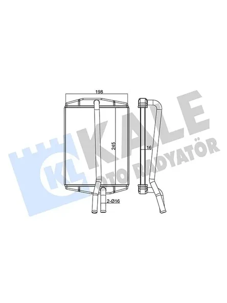 KALORIFER RADYATORU FORD KA 0008 STREET KA 0205 PUMA 9701 MAZDA 121 III 9603  (247x198x22)