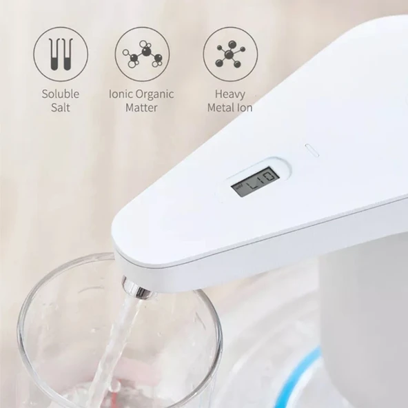 Xiaomi Youpin XiaoLang TDS Otomatik Mini Dokunmatik Anahtarlı Kablosuz Şarjlı Elektrikli Su Pompası Beyaz Normal Versiyon - 5
