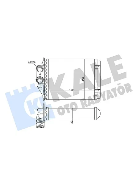 KALORIFER RADYATORU FIAT 500C FIAT 500 PANDA 1,2 / 1,3 / 1,4