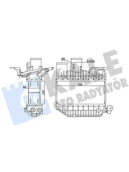 INTERCOOLER RADYATOR AVENSIS 2,0 D4D 1999 2008 COROLLA 2,0 D4D 2002 2007