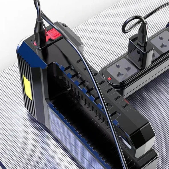 Güneş Enerjili Süper Parlak Su Geçirmez 8 LED Kamp Feneri - 8