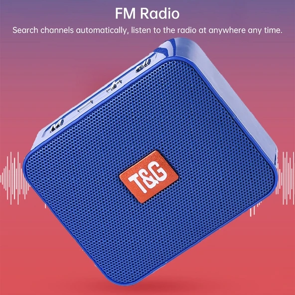 T G TG166 Renkli Taşınabilir Kablosuz Bluetooth Mini Hoparlör Pembe - 6