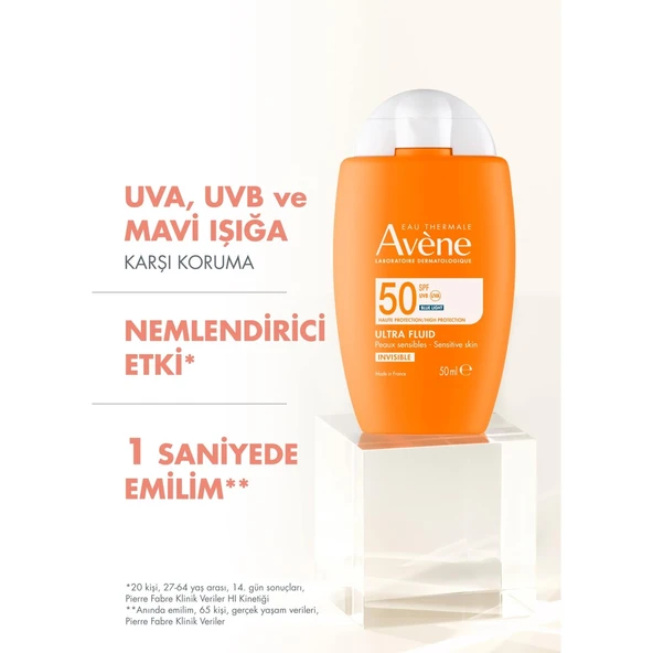 AVENE Ultra Fluid İnvisible Spf50 Güneş Kremi 50ml 3282770392654 - 2