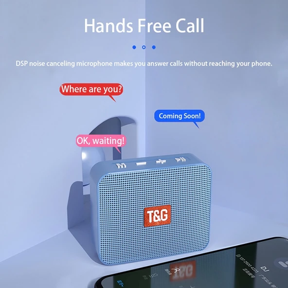 T G TG166 Renkli Taşınabilir Kablosuz Bluetooth Mini Hoparlör Pembe - 5