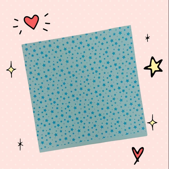 Homix Yıldızlı 5 Renk Origami Kağıdı 15x15 Kalın (150 Adet) - 5