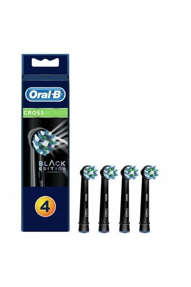 Cross Action Black Edition Siyah 4'lü Diş Fırçası Yedek Başlık