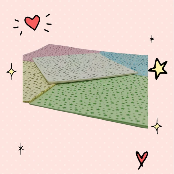 Homix Yıldızlı 5 Renk Origami Kağıdı 15x15 Kalın (150 Adet) - 3