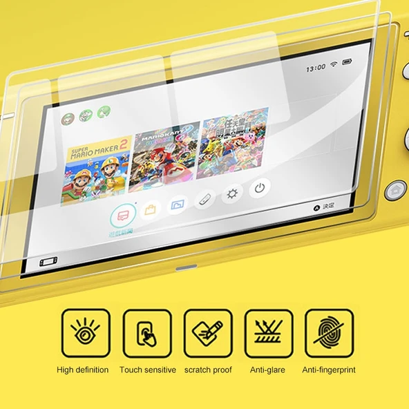 Nintendo Switch Lite Uyumlu Şeffaf Silikon Tam Korumalı Kılıf ve Ekran Koruyucu - 6