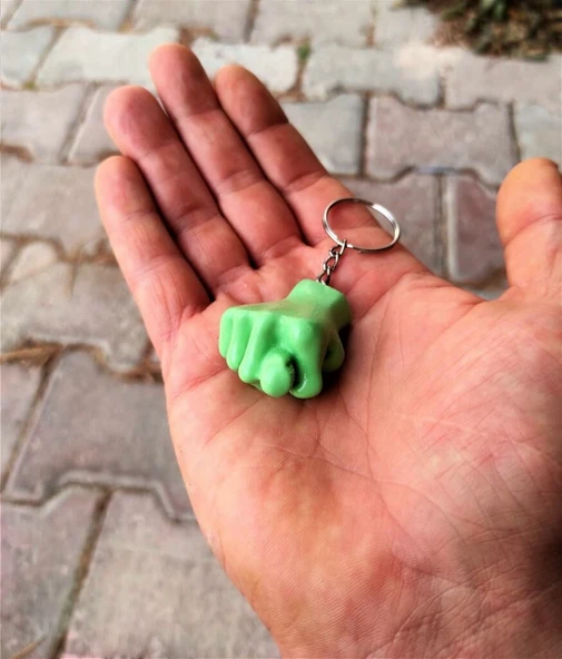 Fıstık Yeşili Renk Sevimli Muzip Anahtarlık Nah Anahtarlık - 2