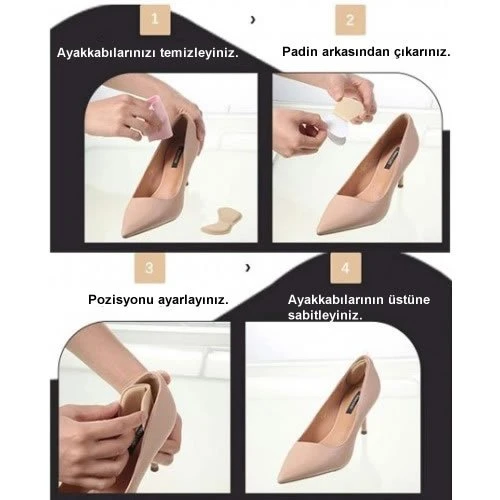 5 mm Ten Ayakkabı Topuk Vurma Önleyici ve Yumuşak Esnek Daraltma Padi 2li - 2