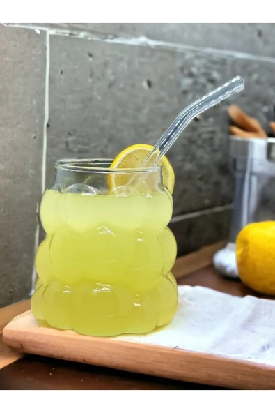 Pipetli Üzüm Bardak  Borosilikat Kokteyl ve Kahve Sunum Bardağı - 4