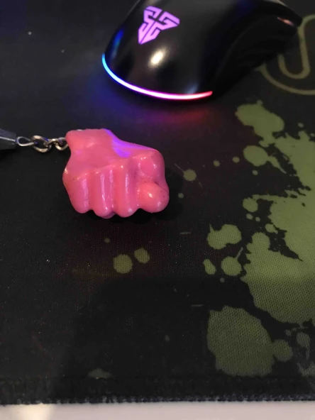 Pembe Renk Sevimli Muzip Anahtarlık Nah Anahtarlık - 3