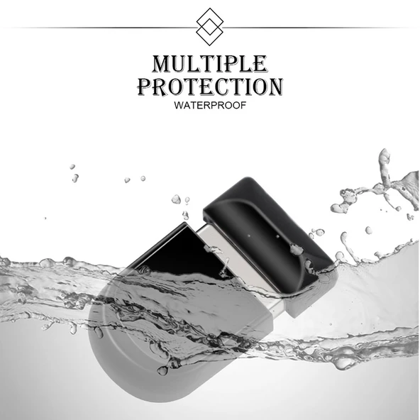 MicroDrive 16GB USB 2.0 Süper Mini Peas USB Bellek Siyah - 7
