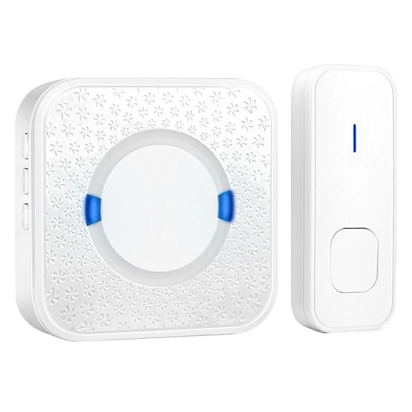 P6-B Kablosuz WiFi Kapı Zili Alıcısı Beyaz 110dB IP55 Suya Dayanıklı Düşük Enerji Tüketimi 53 Müzik Seçeneği 300m Menzil - 2