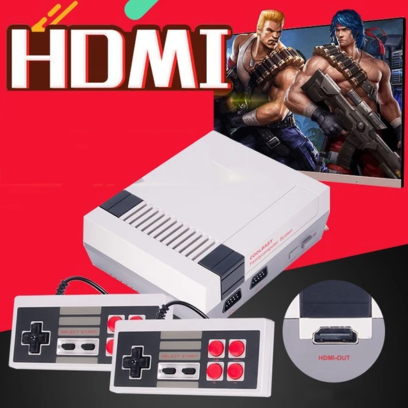 Retro Klasik Mini HDMI HD Video Oyun Konsolu 600 Dahili Oyun - 7