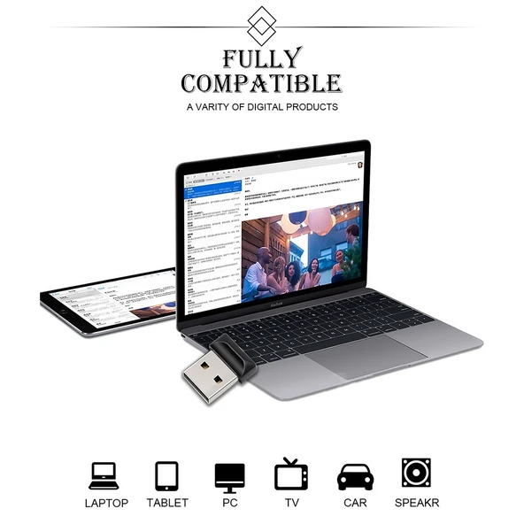 MicroDrive 16GB USB 2.0 Süper Mini Peas USB Bellek Siyah - 6