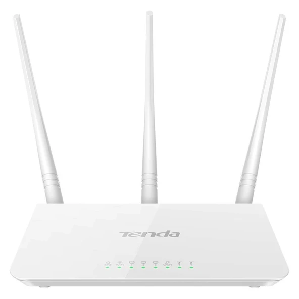 Tenda F3 Kablosuz 2.4GHz 300Mbps WiFi Router 3x5dBi Harici Anten Beyaz - 2