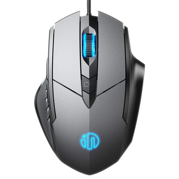 Inphic PW1H Kablolu Sessiz Aydınlatmalı 6 Tuşlu Oyun Mouse Gri