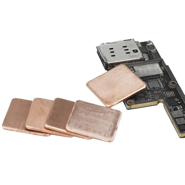 20 Adet Laptop Soğutucu Saf Bakır Isı Emici Termal İletken Tab 20x20x1.0mm - 4