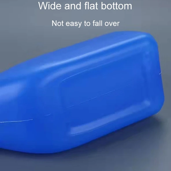 Ev Tipi Erkek İdrar Kabı 1200ml Plastik Kapaklı Beyaz - 6